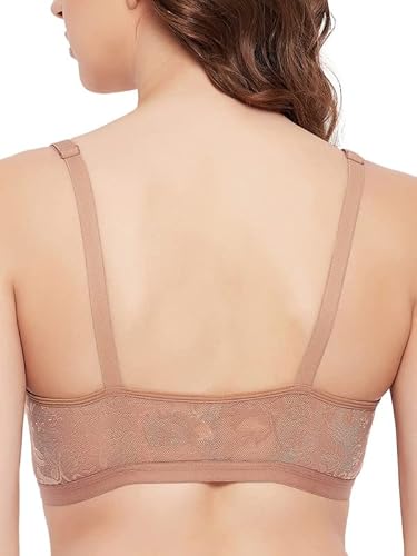 Clovia Women’s Lace Full-Coverage Bra – Lightly Padded, Wire-Free Casual Elegance